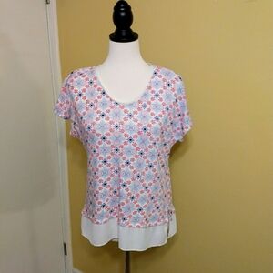 Talbot's cotton blend top shirt sz small *G